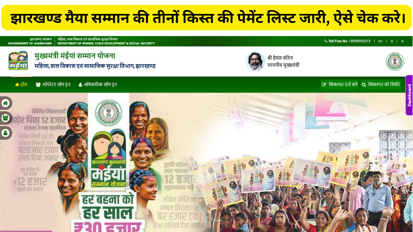 Maiya Samman Yojana Payment List