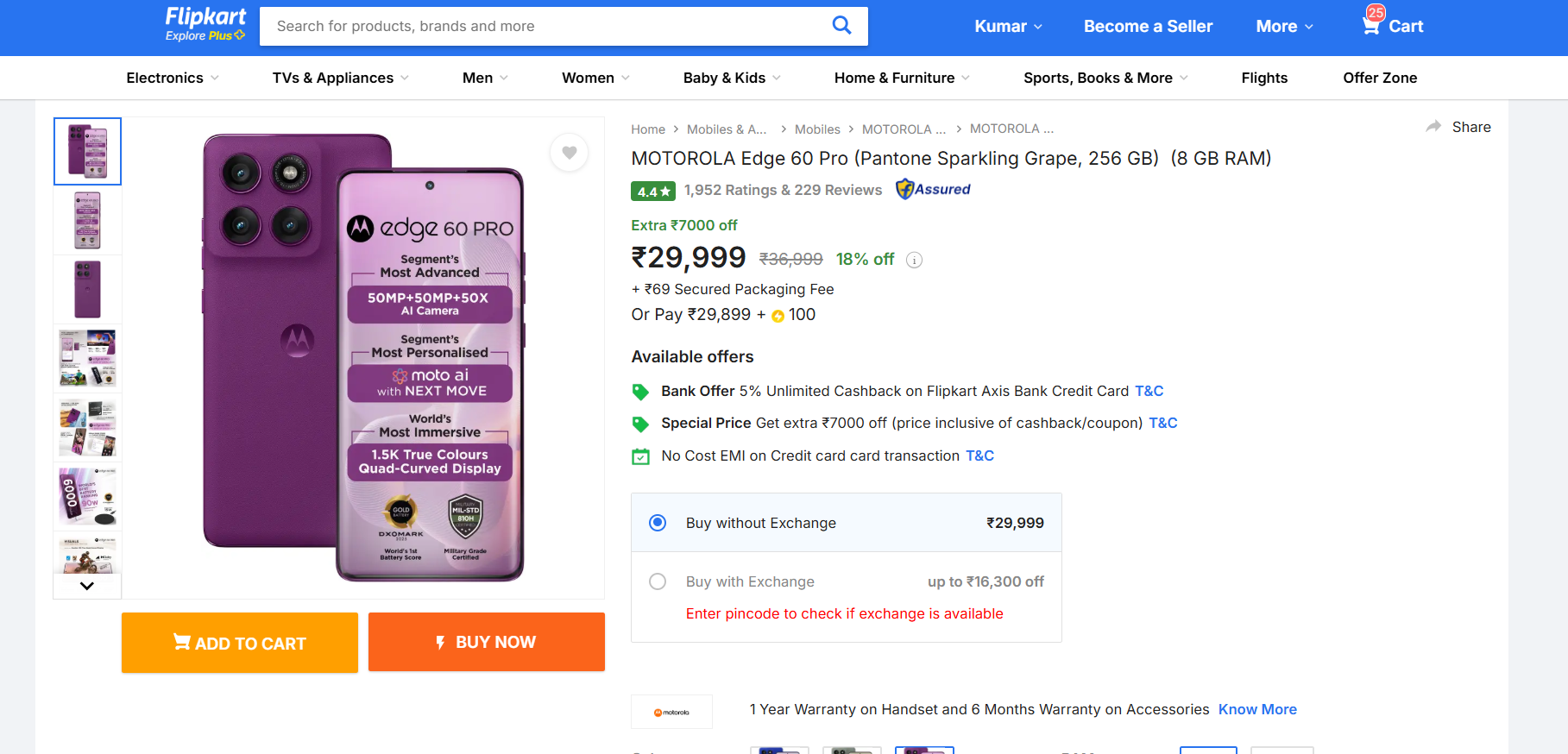 motorola edge 60 pro price